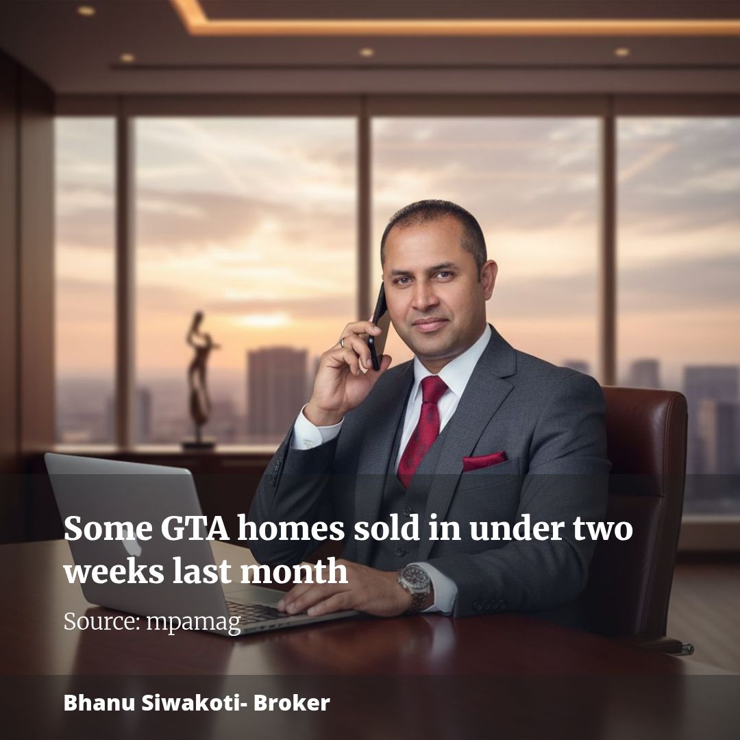 Some GTA homes sold in under two weeks last month